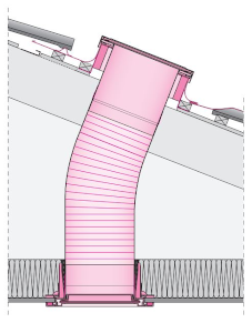 Tragaluz tubular plano con tubo flexible SF_